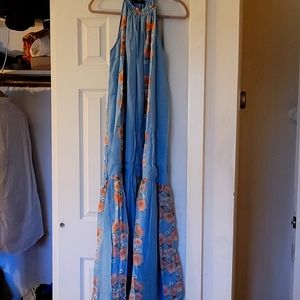 Anthropologie Carolina K long floral dress